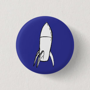 Bóton Redondo 2.54cm Foguete espacial da Porta Espacial KARL (azul)