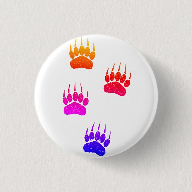 Bóton Redondo 2.54cm Folhas de Urso Preto Impressão de Papel Velho e Di (Frente)