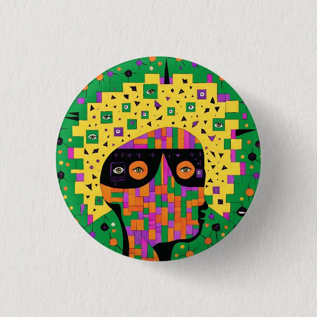 Bóton Redondo 2.54cm Folk 001 Nancy (Frente)