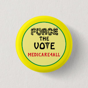 Bóton Redondo 2.54cm Forçar A Votação