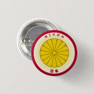 Bóton Redondo 2.54cm Forma do Círculo Emblema Imperial Seal do Japão