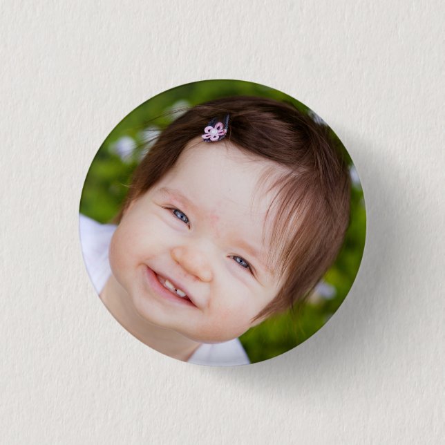 Bóton Redondo 2.54cm Foto de Rosto Personalizada (Frente)