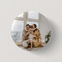 Bóton Redondo 2.54cm Foto e texto personalizados Personalizados