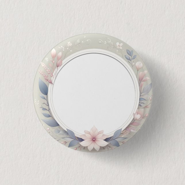 Bóton Redondo 2.54cm Foto Memorial Floral Funeral (Frente)