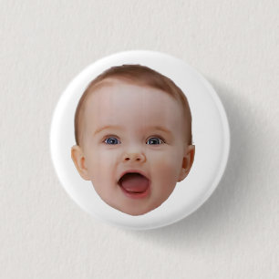 Bóton Redondo 2.54cm Foto Personalizada, Foto Personalizada Rosto