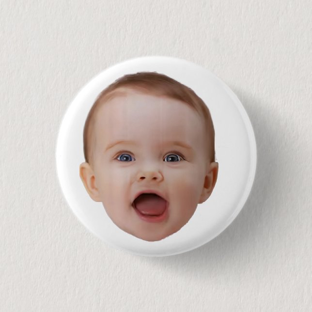 Bóton Redondo 2.54cm Foto Personalizada, Foto Personalizada Rosto (Frente)