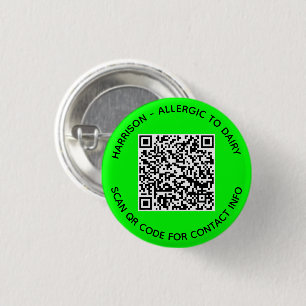 Bóton Redondo 2.54cm Foto personalizada moderna Código QR análise de có