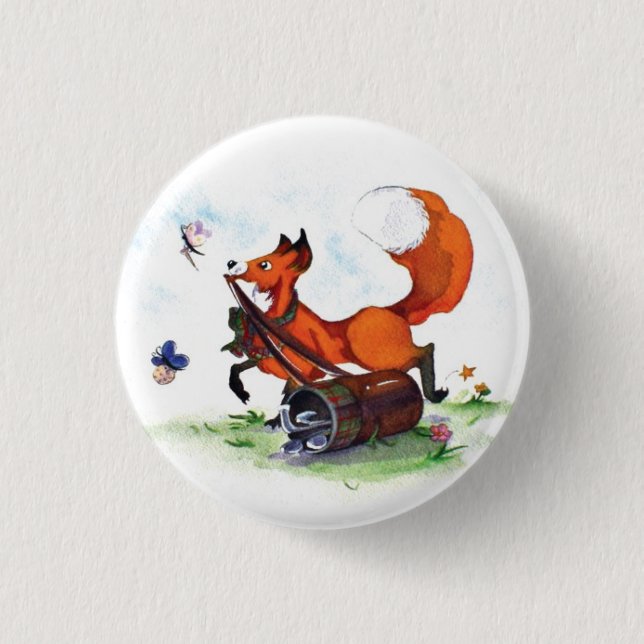 Bóton Redondo 2.54cm Fox que Golfing o Pin (Frente)