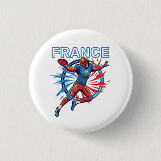 Bóton Redondo 2.54cm France Football Dynamic Quarterback Patriotic Art