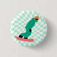 Freeride Snowboarder Em Traje Verde Verificado