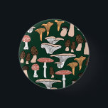 Bóton Redondo 2.54cm Fungi Mushroom Pattern<br><div class="desc">Decorre sua roupa com este botão de arte legal. Faz um presente excelente! Você pode personalizá-lo e adicionar texto também. Procure em meu compro muito mais cores e padrões! Avise-me se quiser algo personalizado também.</div>