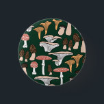 Bóton Redondo 2.54cm Fungi Mushroom Pattern<br><div class="desc">Decorre sua roupa com este botão de arte legal. Faz um presente excelente! Você pode personalizá-lo e adicionar texto também. Procure em meu compro muito mais cores e padrões! Avise-me se quiser algo personalizado também.</div>