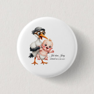 Bóton Redondo 2.54cm Funny designed sticker buttons baby shower adjust