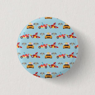 Bóton Redondo 2.54cm Funny Dinosaur, aniversário de criança de carro de