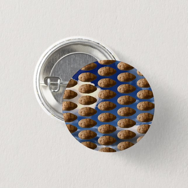 Bóton Redondo 2.54cm Funny Flying Potatoes Space Potato Photo Pinback (Frente & Verso)