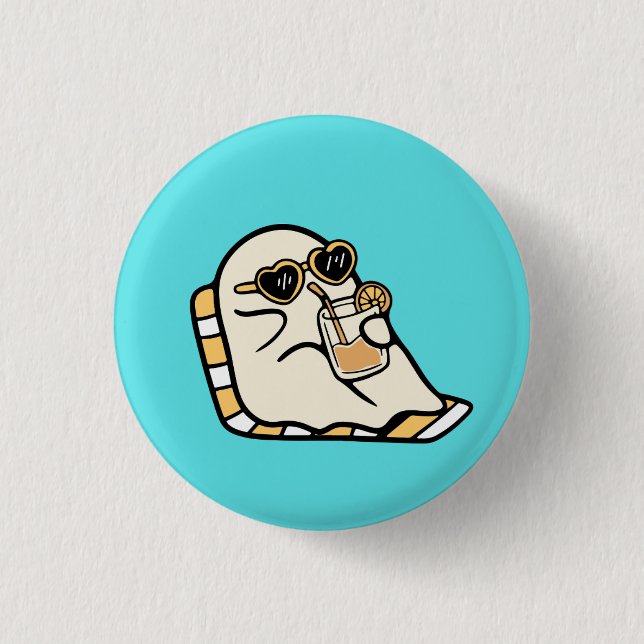 Bóton Redondo 2.54cm Funny Ghost (Frente)