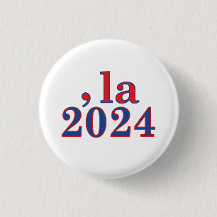 Bóton Redondo 2.54cm Funny Kamala Harris Comma La 2024