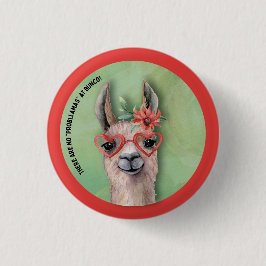 Bóton Redondo 2.54cm Funny Llama Bunco