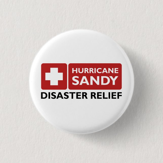 Bóton Redondo 2.54cm Furacão Sandy (Frente)