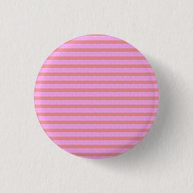 Bóton Redondo 2.54cm Gamas Geométricas Rosa (Frente)