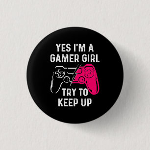 Bóton Redondo 2.54cm Gamer Gift Eu Sou Uma Garota Gamer