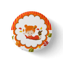 Garota Adorável de outono Pintada à Mão