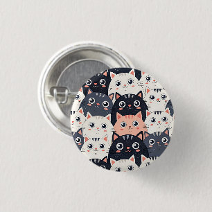 Bóton Redondo 2.54cm Gatinho Kaleidoscópio