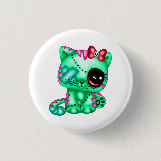 Bóton Redondo 2.54cm Gatinho Zombie Adorável