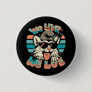 Bóton Redondo 2.54cm Gato Smurf - Nós Vivemos Nós Amamos 