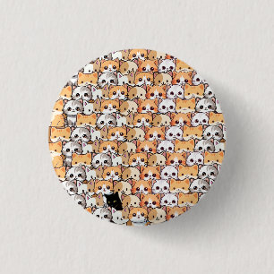 Bóton Redondo 2.54cm Gatos brancos, gatinhos laranja, animais de estima