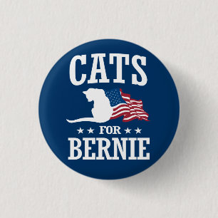 BÓTON REDONDO 2.54CM GATOS PARA BERNIE SANDERS
