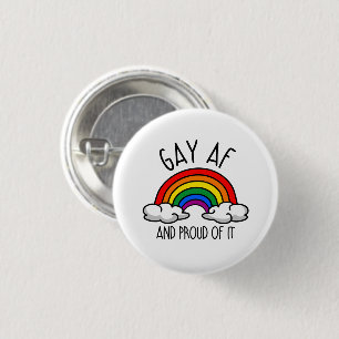 Bóton Redondo 2.54cm GAY AF e orgulho disso