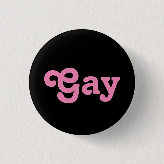 Bóton Redondo 2.54cm Gay do botão (Frente)