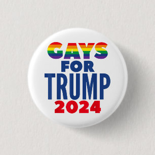 Bóton Redondo 2.54cm Gay Para A Eleição De Trump 2024