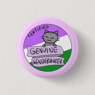 Bóton Redondo 2.54cm Genderqueer genuíno