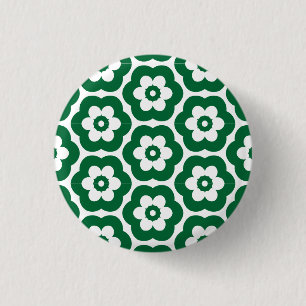 Bóton Redondo 2.54cm Geométrico 290514 (3) - Forest Green on White