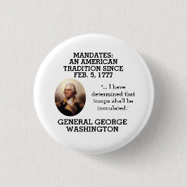 Bóton Redondo 2.54cm George Washington Ordena Desde 1777    