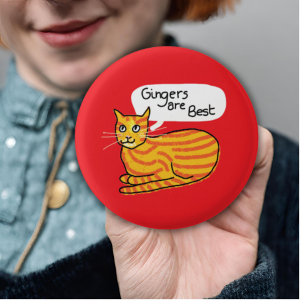 Bóton Redondo 2.54cm Gingers são os melhores amantes de gato gengibre