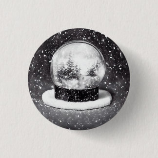 Bóton Redondo 2.54cm Globo de Neve de inverno