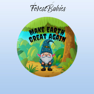 Bóton Redondo 2.54cm Gnome, Faça o Excelente da Terra novamente ambient