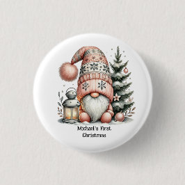 Bóton Redondo 2.54cm Gnome for the Holidays Button