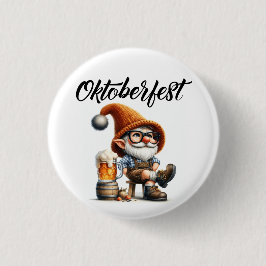 Bóton Redondo 2.54cm Gnomo da Cerveja Oktoberfest