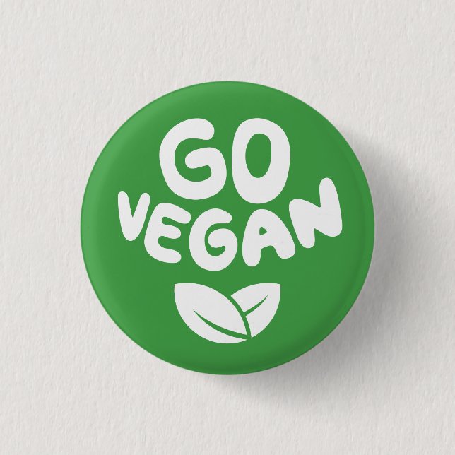 Bóton Redondo 2.54cm Go Vegan Green (Frente)