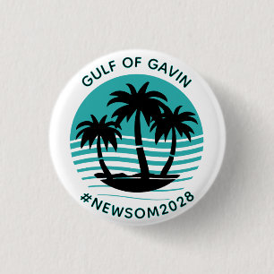 Bóton Redondo 2.54cm Golfo de Gavin Engraçado Humor Político