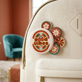 Bóton Redondo 2.54cm Good Vibes