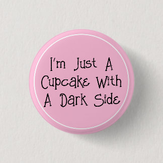 Bóton Redondo 2.54cm Gótico de Pastel Cupcake escuro