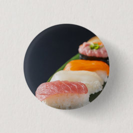 Bóton Redondo 2.54cm Graceful Nigiri on Leaf – Laptop Sleeve by SUSHIMI