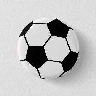Bóton Redondo 2.54cm Gráfico de Bola de Futebol Clássico Fã de Esportes