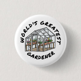 Bóton Redondo 2.54cm Grande Jardineiro do Mundo, Engraçando Engraçado
