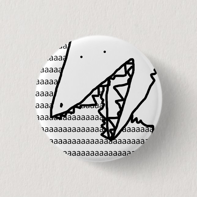 Bóton Redondo 2.54cm gritando o botão do gambá mas realmente (Frente)